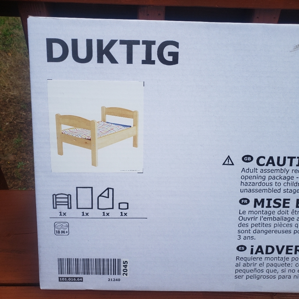 IKEA DUKTIG Pet Or Doll Bed With Bedlinen Set - Semi Opened